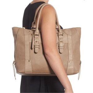 Sole Society Susa Large Tote Bag Beige